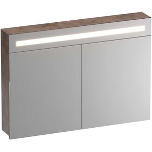 Brauer Promise Spiegelkast 100x70cm LED Verlichting Boven - Erosion - Spiegels - Spiegelkasten - 8720359387226