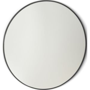 Blinq Tutto spiegel rond 120 cm. mat zwart