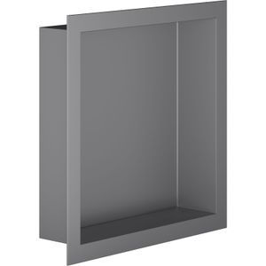 Alvoro Harmony Inbouwnis 30x30x7cm - Geborsteld Gunmetal PVD - RVS - Rechthoekig - Accessoires - Inbouw/opbouw Nissen - 5404024118386