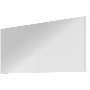Proline Comfort spiegelkast met 2 houten deuren - Glans wit - 120x60cm