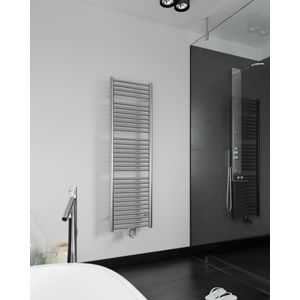 Instamat Inox Rechte Elektrische Radiator - 800W - 181x60,5cm - Geborsteld RVS - Verwarming - Radiatoren - Verticale Radiatoren - IS180.60ES02