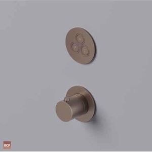 Hotbath Cobber PB7039EXT Afbouwdeel Inbouwthermostaat Met 3 Pushbuttons - Mat Wit - Kranen - Badkranen - Inbouw Badkranen - 8720847720672