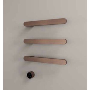 Hotbath &More Rails Soft Square Handdoekwarmerset 50cm - 3 Stangen - Geborsteld Messing PVD - RVS - Verwarming - Radiatoren - Elektrische Radiatoren - 8721321498834