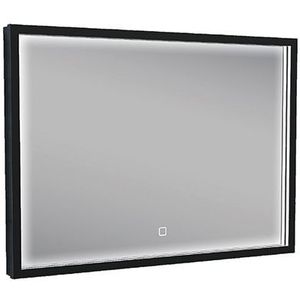 Wiesbaden Rechthoekige condensvrije LED-spiegel 700x500 mat zwart