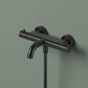 Hotbath Ace AC022 Badthermostaat - Geborsteld Zwart PVD - Messing - Kranen - Badkranen - Opbouw Badkranen - AC022MBP