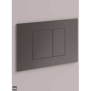 Hotbath &More BAS320 Bedieningspaneel - Geborsteld Gunmetal PVD - Messing - Toiletten - Bedieningspanelen - 8721264693181