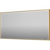 Ink SP19 spiegel 160x80cm in stalen kader met rondom indirecte LED verlichting - Geborsteld mat goud