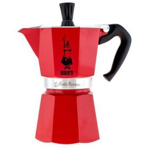 Bialetti Moka Express - Percolator - 6 kops - Aluminium - Rood