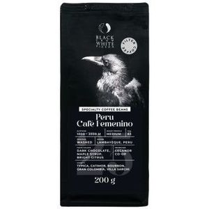 Specialty koffiebonen Black Crow White Pigeon Peru Cafe Femenino (Filter), 200 g