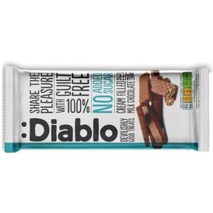 Wafels omhuld met melkchocolade en roomvulling Diablo Sugar Free (zonder toegevoegde suiker, met maltitol), 150 gr