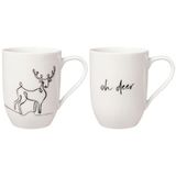 Kopjes - Set van 4 - Wit - Porselein