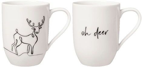 Kopjes - Set van 4 - Wit - Porselein