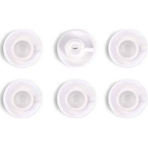 Set espresso kopjes met een schoteltjes Loveramics Egg White, 80 ml, 6 st.