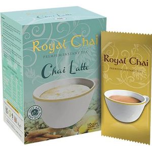 Chai latte sweetened.