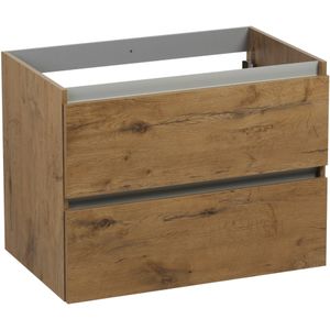 Saqu Gaia ondiepe onderkast 80x39,5 cm Wild eiken