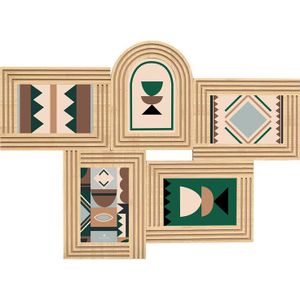 Decopatent MDF Fotolijst Collage voor 8 Foto's van 15x10 & 10x15