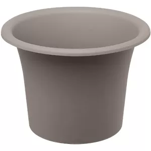 PECZEKO Bloempot, plantenpot, overpot, kunststof, decoratief, groot, set van 2 stuks, kruidenpot, beige, doorsnede 21 cm