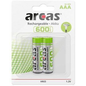 ARCAS Rechargeable NimH AAA/HR03 600mAh blister 2