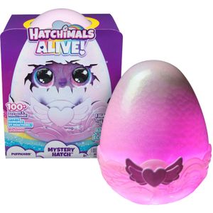 Hatchimals Alive - Mystery Hatch Pufficorn - Interactief verrassingsspeelgoed in een ei met mist, lichtjes en geluiden