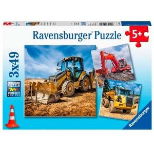 Ravensburger Puzzel Bouwvoertuigen (3x49 stukjes)