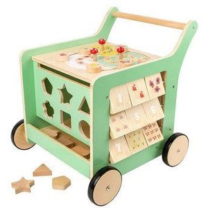 Small Foot - Houten Baby Walker Loopwagen Activiteitencentrum Pastel Groen