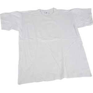 T-shirt Wit met Ronde Hals Katoen, 5-6 jaar