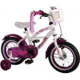 Volare Heart Cruiser Fiets - 12 inch - Wit Paars