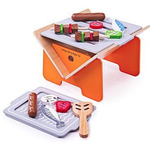 Bigjigs Houten Barbecue met Accessoires, 10dlg.