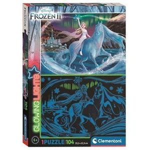 Clementoni Legpuzzel Super Color Glowing Lights - Frozen II, 104st.