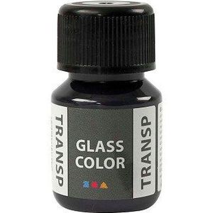 Glass Color Transparante Verf - Zwart, 30ml