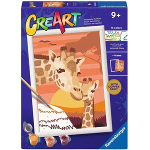 Ravensburger CreArt Spring Eekhoorn verf op nummer kits voor kinderen en volwassenen vanaf 7 jaar - knutselset voor kinderen, rood