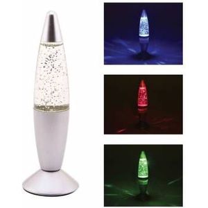 JohnToy Lavalamp Met Glitters - Meerdere Kleuren - 19 cm Zilver