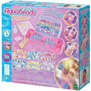 Aquabeads veelkleurige Nagelset voor kinderen- complete nagelstudio inclusief 60 nagels
