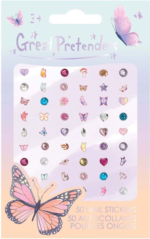 Nagelstickers Vlinder - 50st.