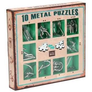 10 Metalen Puzzels Groene Editie (10 Metal Puzzles Set - Green)