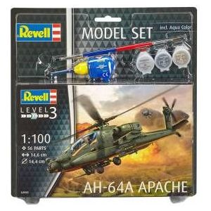 1:100 Revell 64985 AH-64A Apache - Model Set Plastic Modelbouwpakket