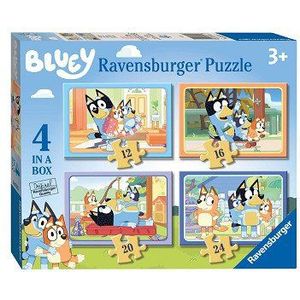 Ravensburger Bluey - 4 in Box Jigsaw Puzzles for Kids Age 3+: Fun and Educational