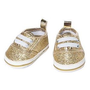 Poppensneakers Glitter Goud, 30-34 cm