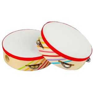 Bigjigs Toys - Houten Tamboerijn - Muziekinstrument - Hout - Voor Kinderen