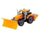 Cavallino Tractor met Sneeuw Ploeg Geel, Schaal 1:32