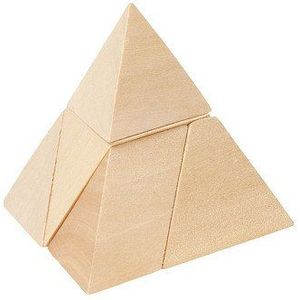 Houten Pyramide Puzzel (1 stuk) - Goki