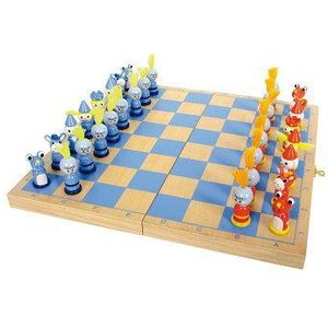 Small foot Houten schaakspel voor onderweg