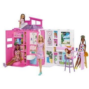 Barbie Vakantiehuis met Modepop Speelset