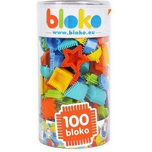 Bloko - tube met 100 bouwstukken - Classic - Bouwset - Nopper