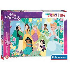 Disney Prinses Glitter Puzzel (104st)