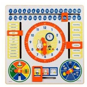 Nijntje Houten Speelgoed Kalenderklok Oefenklok Leerklok - Peuter Kleuter Educatief Speelgoed