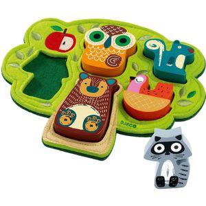 Djeco - Oski - Puzzel - Vilt/Hout - 5 Bakstenen
