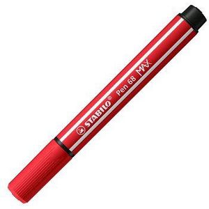 STABILO Pen 68 MAX - Viltstift Met Dikke Beitelpunt - Karmijnrood