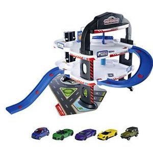 Majorette Urban Garage - 60x60x45 cm - 4 Verdieping + 5 Voertuigen - Die-cast - Vanaf 5 Jaar