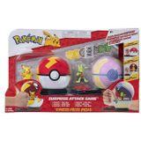 Pokémon Surprise Attack Game Speelset - Pikachu Fast Ball Vs Treecko Heal Ball